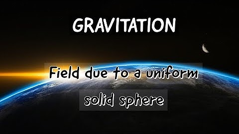 Gravitational field due to a uniform solid sphere