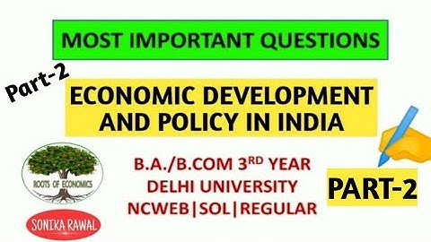 BA/Bcom 3rd Year Economics | Most Important Questions with Answers | Part-2 | SOL | NCWEB | DU 2020