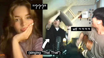 Two Asian Guys Singing On Omegle PSY That That Feat SUGA Of BTS Feat Charming Jo ENG SUB 