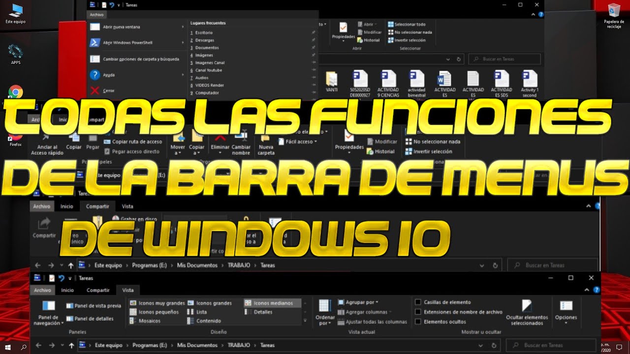 Todas Las Funciones de la BARRA DE MENÚS o Herramientas de Windows 10 2020 YouTube Todas Las Funciones de la BARRA DE MENÚS o Herramientas de Windows 10 2020 YouTube