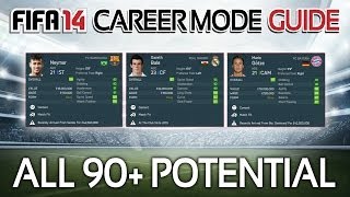 FIFA 14: All Players with 90+ POTENTIAL in Career Mode! (Career Mode Guide #3)