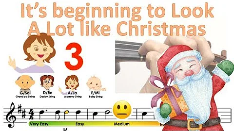 It's Beginning to look a lot like Christmas sheet music and easy violin tutorial