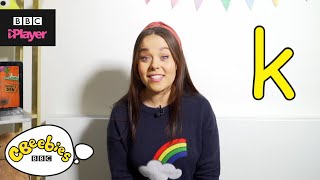 Learn letter "k" with Evie and Dodge | Phonics | CBeebies House