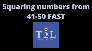 COOL TRICK FOR UIL NUMBER SENSE: Squaring Numbers From 41-50 Trick