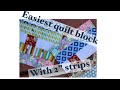 Easiest quilt block with 2 stripssimple sewingscrap quilt