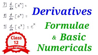 Derivatives l Formulae & Basic Sums | HSC (12th) Science, Commerce & Arts