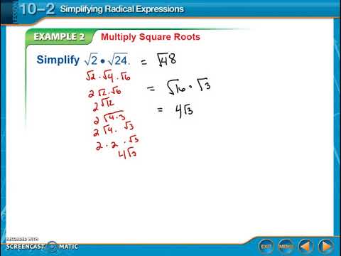 10.2 - Simplifying Radical Expressions - YouTube