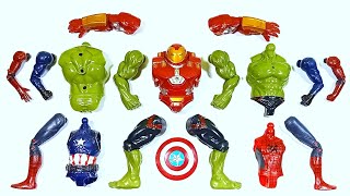 Assemble Avengers Spider-Man, Captain America, Hulk Smash And IronBuster ~ Avengers Superhero Toys