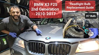 how to change main dipped bulb on BMW X3 F25 #headlight