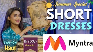 All new collection of *SHORT DRESSES* from MYNTRA😍| Summer edition | Tryon | honest review gimaashi