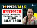 Aashita Soni DBT 2026 | Follow The Syllabus, Follow The Path To Sucess