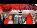 FIRE RED HAIR COLOR 🔥 | Isee Hair |