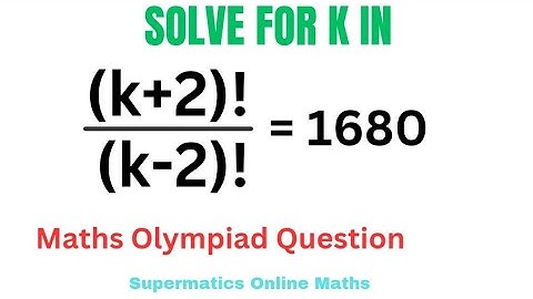 A Nice Factorial Maths Equation | Maths Olympiad | Algebra