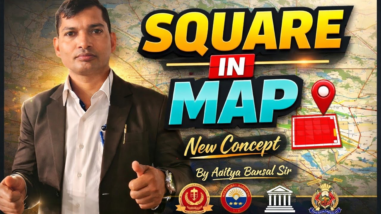 SQUARE IN THE MAP Seekhe sirf 10 Second me by Aditya Bansal sir Bansal iqstudy 