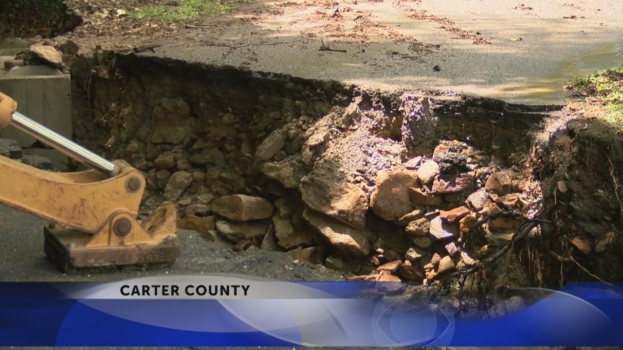 Carter Co. Highway Dept. responds after reports of flooding in Hampton