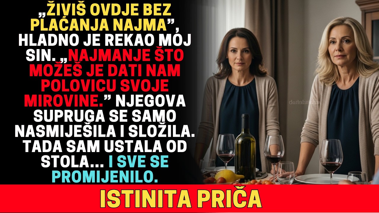 SIN JE ZATRAŽIO POLOVICU MOJE MIROVINE ZA NAJAM - ALI MOJ ODGOVOR JE SVE PROMIJENIO!