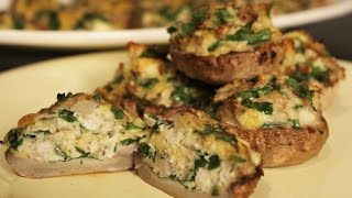 Фаршированные грибочки (с сырами и зеленью) Фаршированные грибочки (с сырами и зеленью)