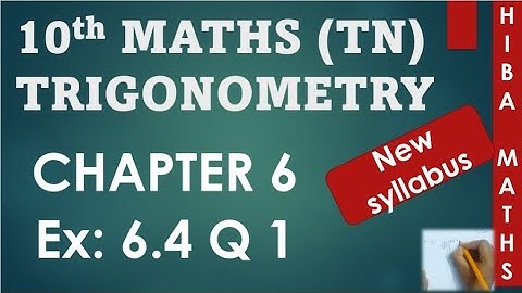 10th maths chapter 6 exercise 6.4 question 1 tn samacheer hiba maths