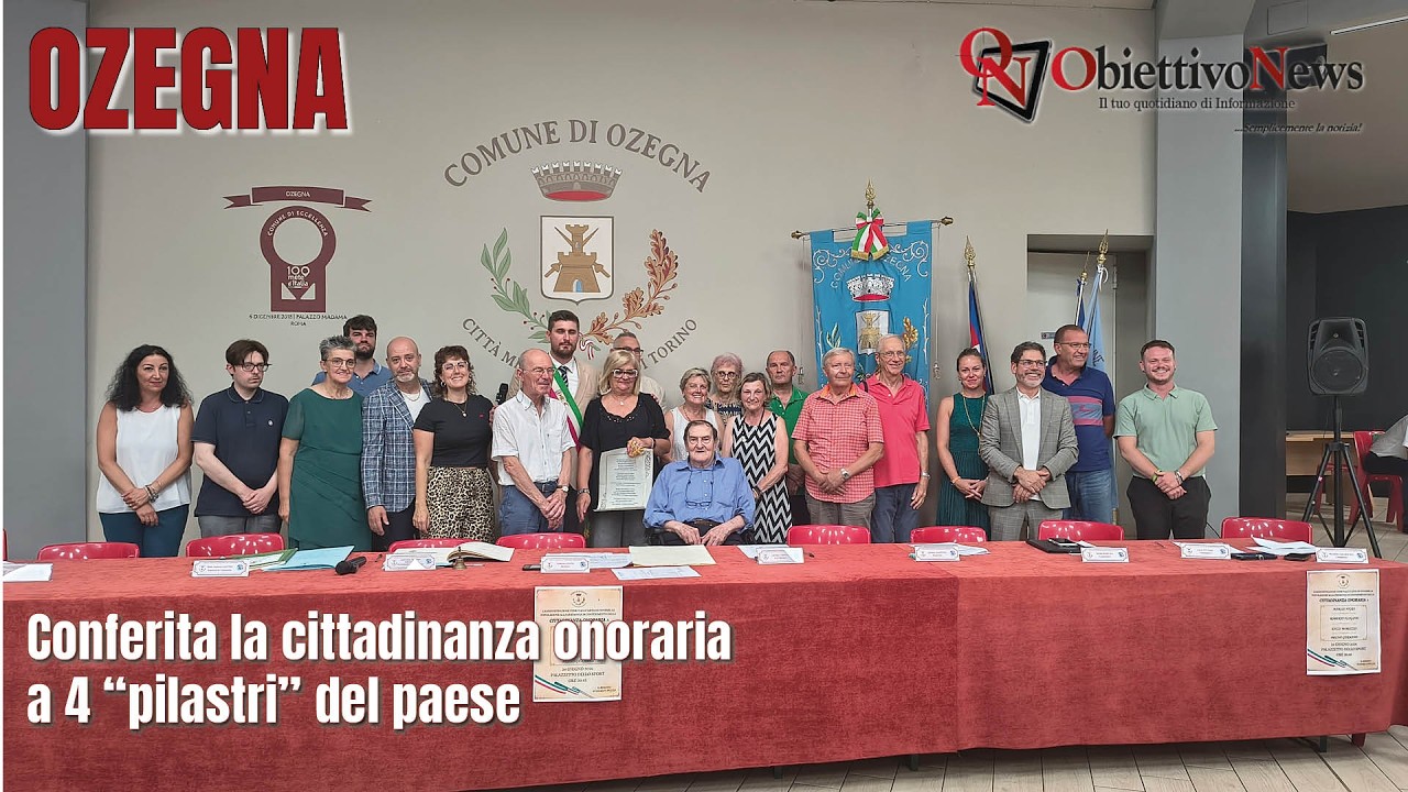OZEGNA -  Conferita la cittadinanza onoraria a 4 "pilastri" del paese