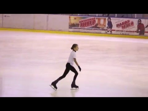 Анна Щербакова, дорожка и вращение (ПР мл.вз. 2016)