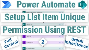 How to Set Item Level Permission on SharePoint List Item Using Power Automate & REST API.