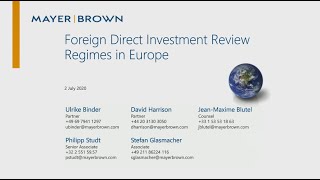 Foreign Direct Investment Review Regimes in Europe - in light of COVID-19 and beyond