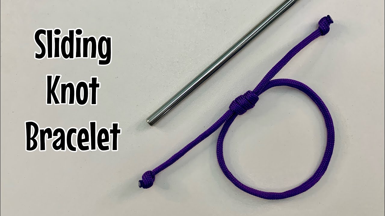 Sliding knot bracelet straw technique! Adjustable paracord bracelet