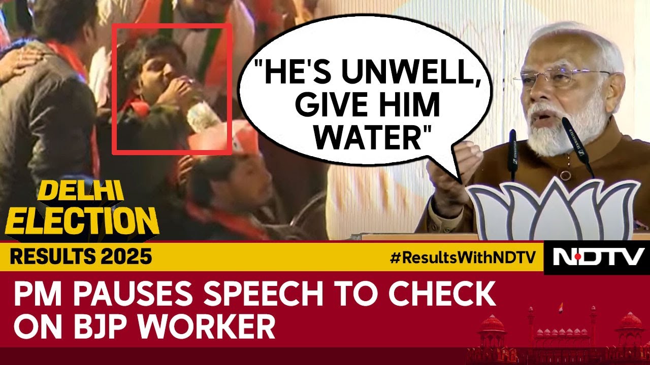 PM Modi Speech | PM Pauses Speech To Check On BJP Worker: "He's Unwell ...
