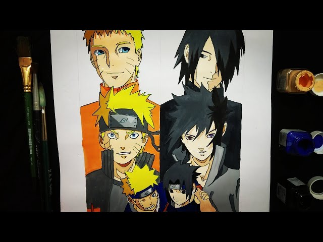 Naruto and sasuke from naruto - Anime arts - Drawings & Illustration,  People & Figures, Animation, Anime, & Comics, Anime - ArtPal