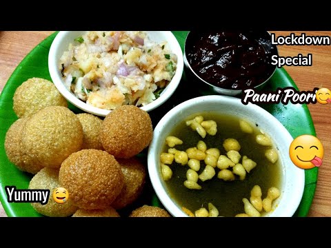 பாணி பூரி|Paani Poori Full Recipe In Tamil|Paani Poori Recipe In Tamil|Lockdown Special Paani poori