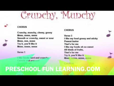 Crunchy Munchy Song Preschool Fun Learning Music