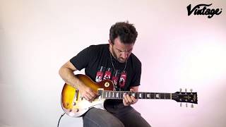 Vintage® V100 Guitarra Eléctrica Les Paul® | Flamed Iced Tea video