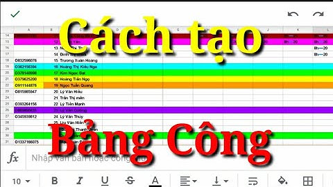 Tạo bảng chấm công trên điện thoại. Hướng dẫn chi tiết cách tạo một bảng chấm công trên điện
