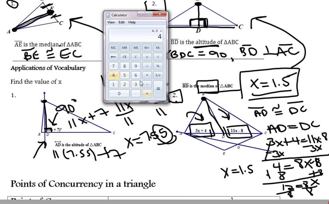 worksheet Special Segments In Triangles Worksheet worksheet special segments in triangles adding and subtracting video lesson youtube watchvfi t 2ndpes triangles