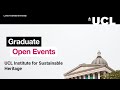 Bartlett graduate open days ucl institute for sustainable heritage