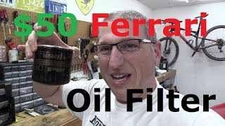 I was asked to cut open the oil filter next time did an change, so
did... and we get see guts of a $50 ferrari filter. t-shirts:
http://ww...