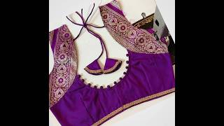 silk Saree border blouse designs #shorts
