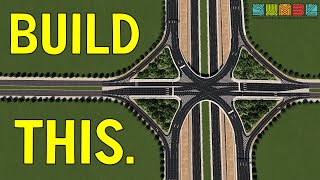 Free Your Traffic Using The SPUI!  Single Point Urban Interchange  Cities: Skylines Tutorial