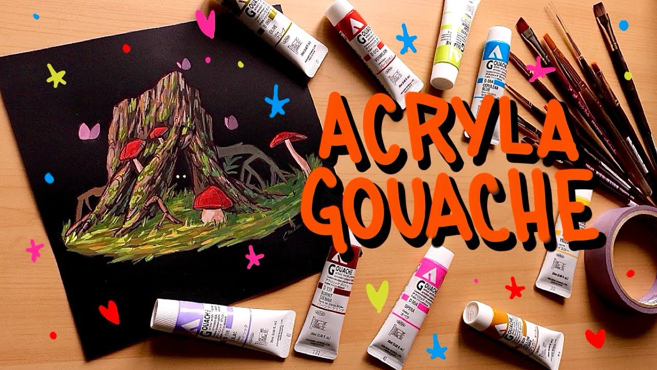 Gouache Painting Demo: Drawing With a Brush