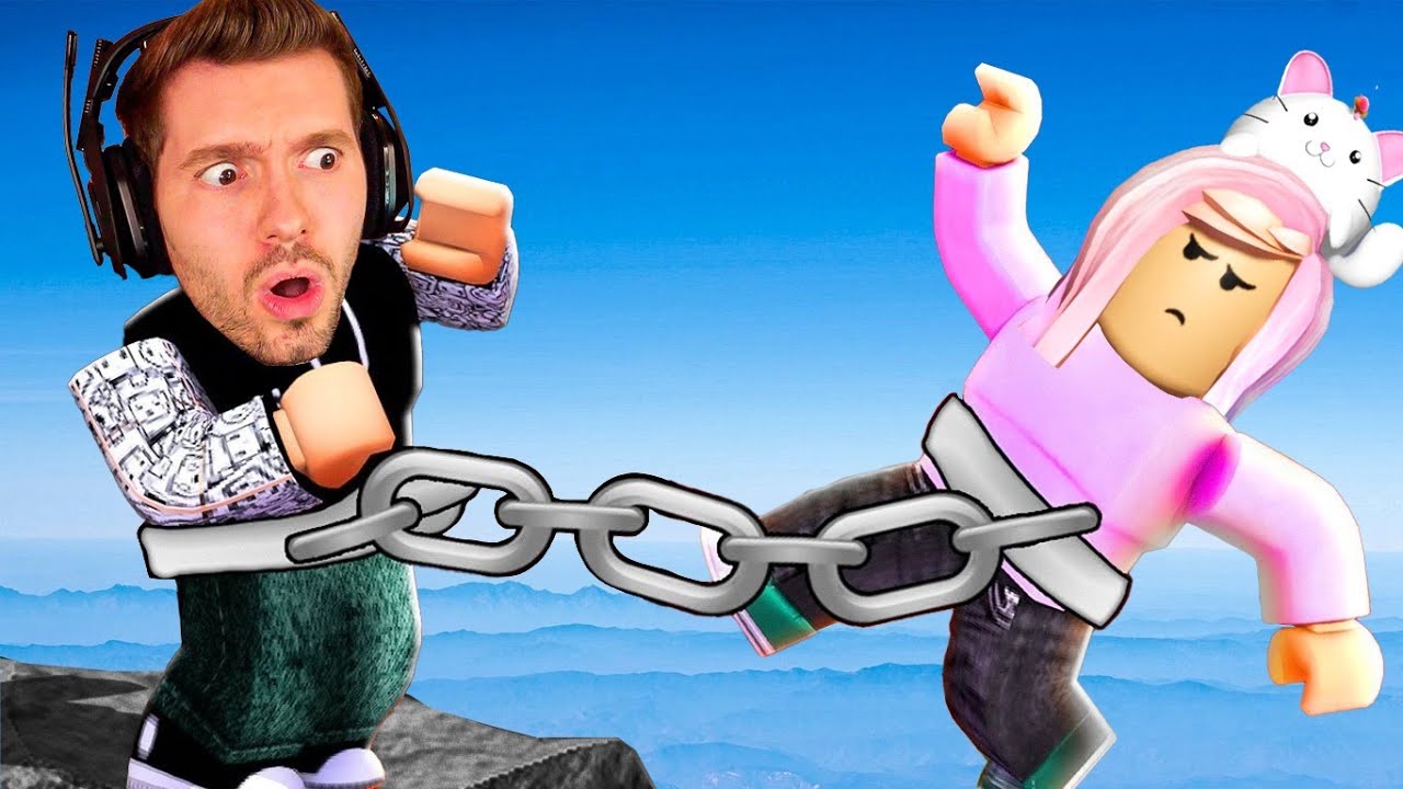 FIQUEI PRESO com minha AMIGA! (Chained Cars Roblox)