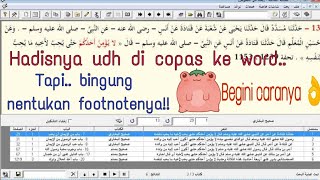 Cara buat footnote hadis dari maktabah syamilah screenshot 4