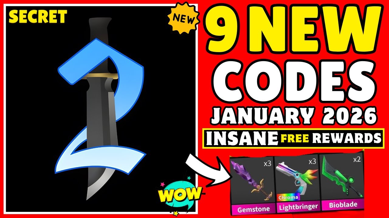 START 2026 WITH FREE CODES MURDER MYSTERY 2 ROBLOX CODES 2026 MM2 