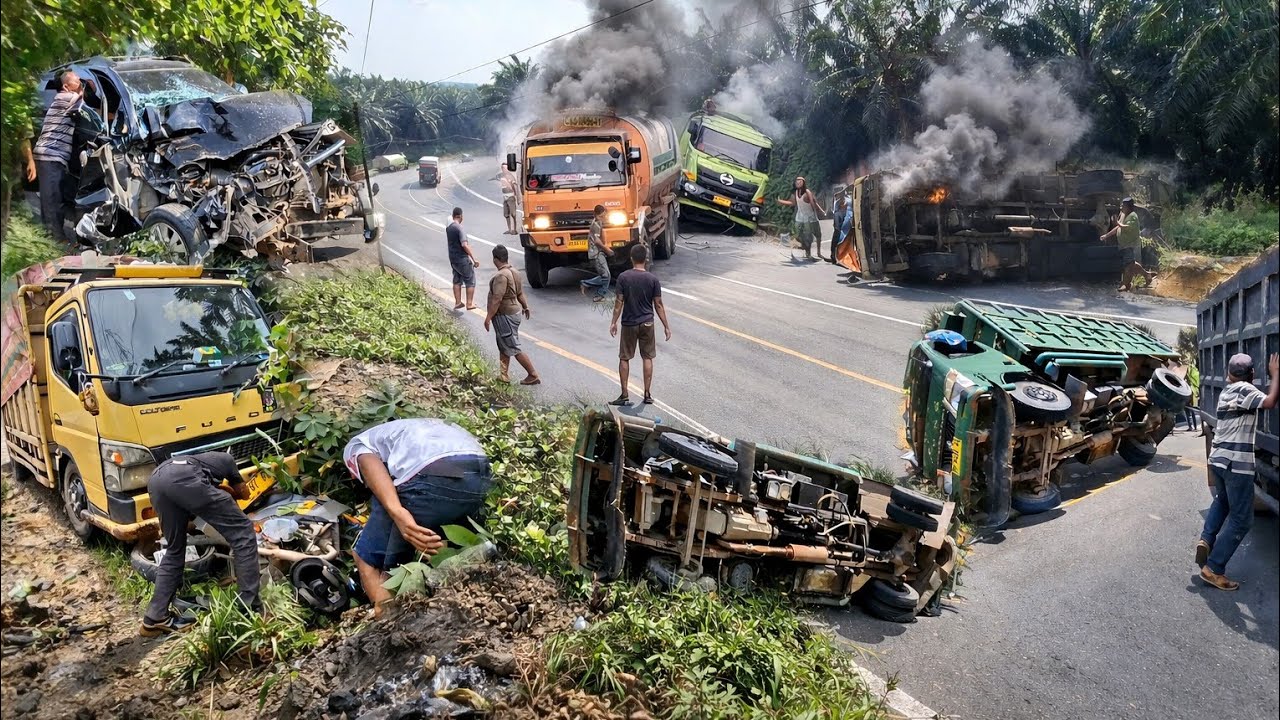Detik-Detik Truck Rem Blong || Insiden Terngerih Di Bukit Kodok