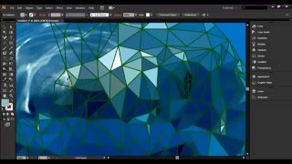 Low-Poly art of a Shark using triangles. [Time Lapse]