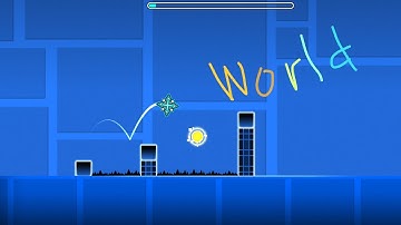 The level "World" by DoramiGamerGD in geometry dash 2.2 (GDPS Editor 2.2.......)