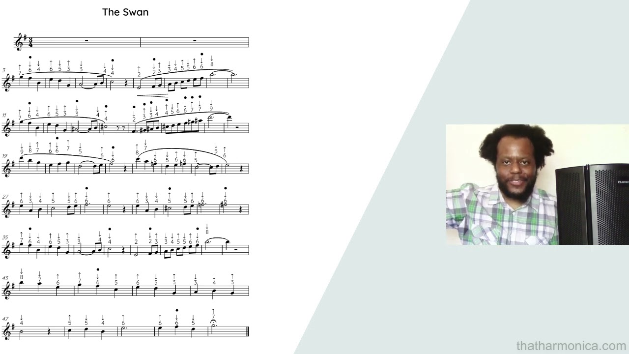 (15 minute guide) "The Swan" on chromatic harmonica - Philip Achille