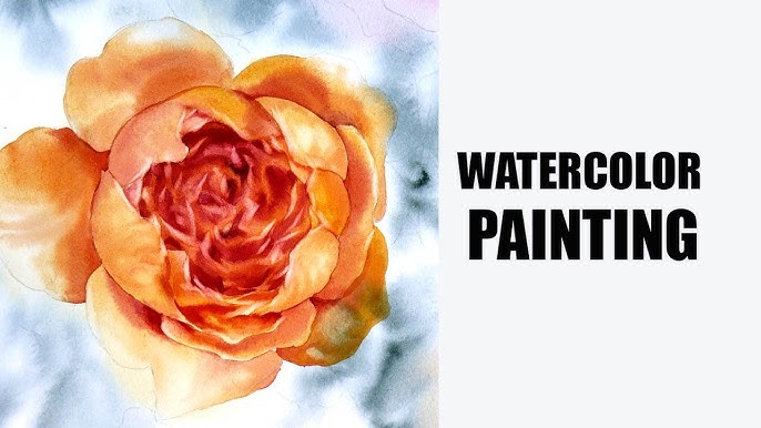 How to paint a Yellow Red Rose with Watercolors! Beginner friendly  step-by-step Watercolor Painting Lesson — Lioba