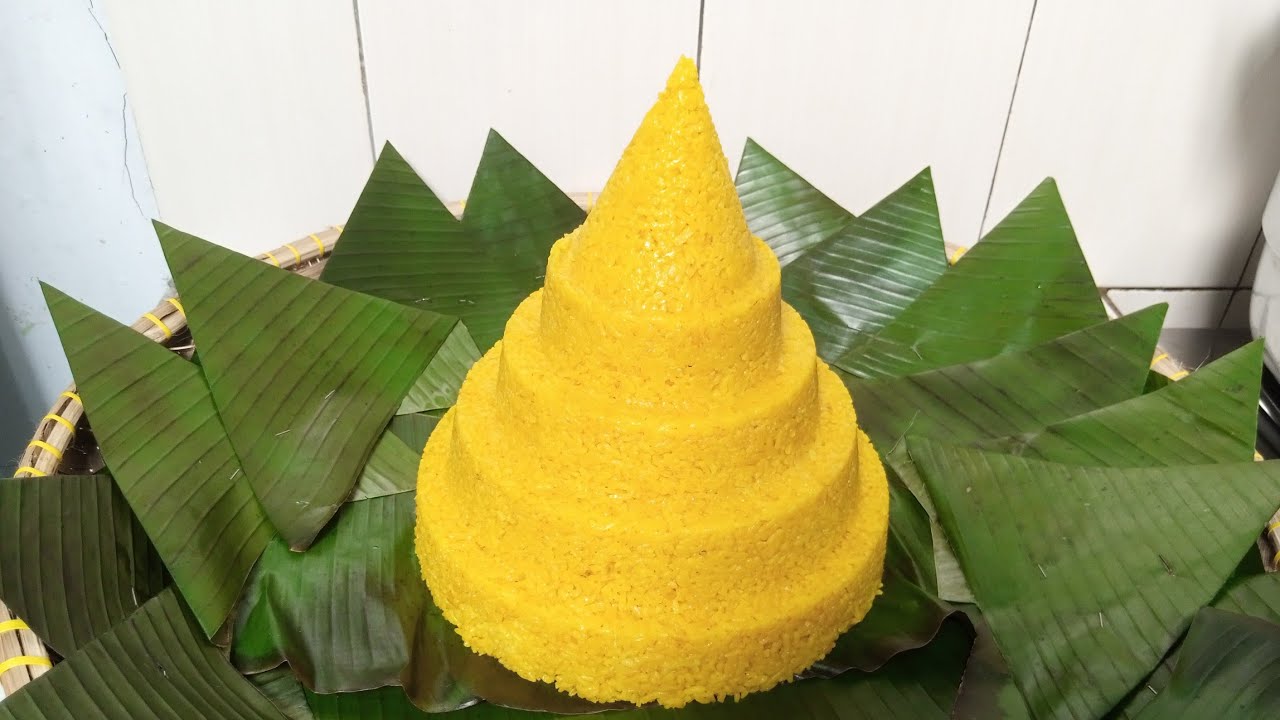 Resep dan cara membuat nasi kuning tumpeng