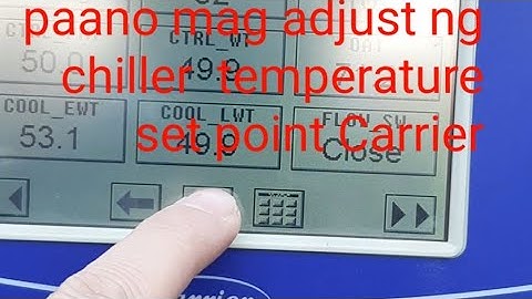 carrier chiller temperature set point adjust