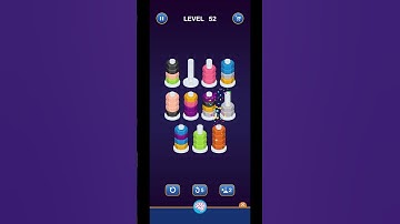 Lv 52 Nut Sort Puzzle - Color Sort (Guru Game) #nutssort #nutsort #boltnutcolor